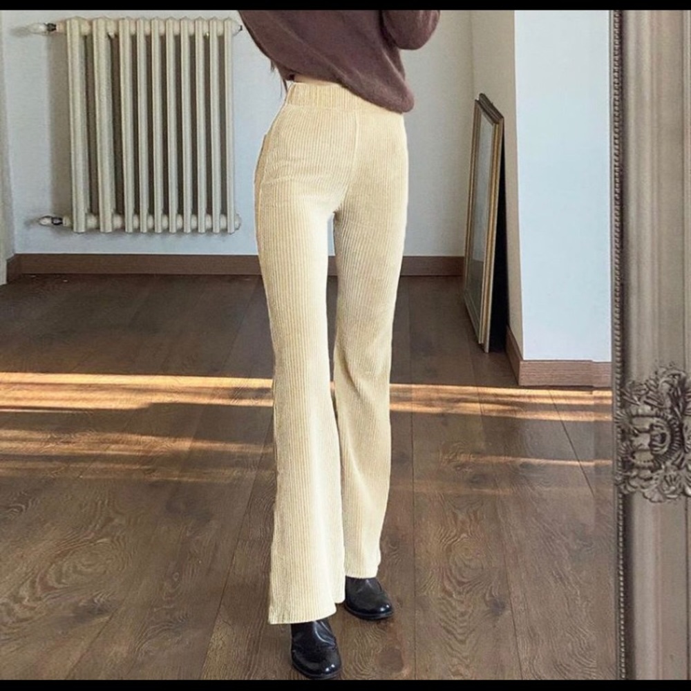 corduroy boot-cut pants